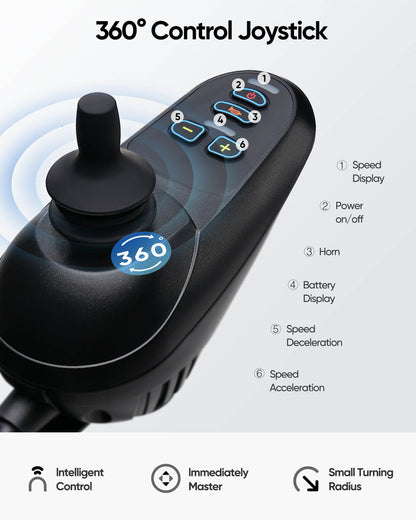 Verpal Lightweight Intelligent Folding Power Wheelchair YL9000