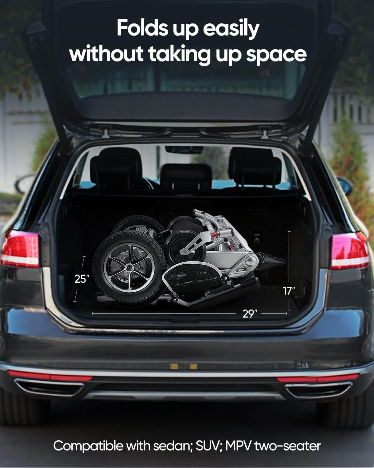 Verpal Lightweight Intelligent Folding Power Wheelchair YL9000