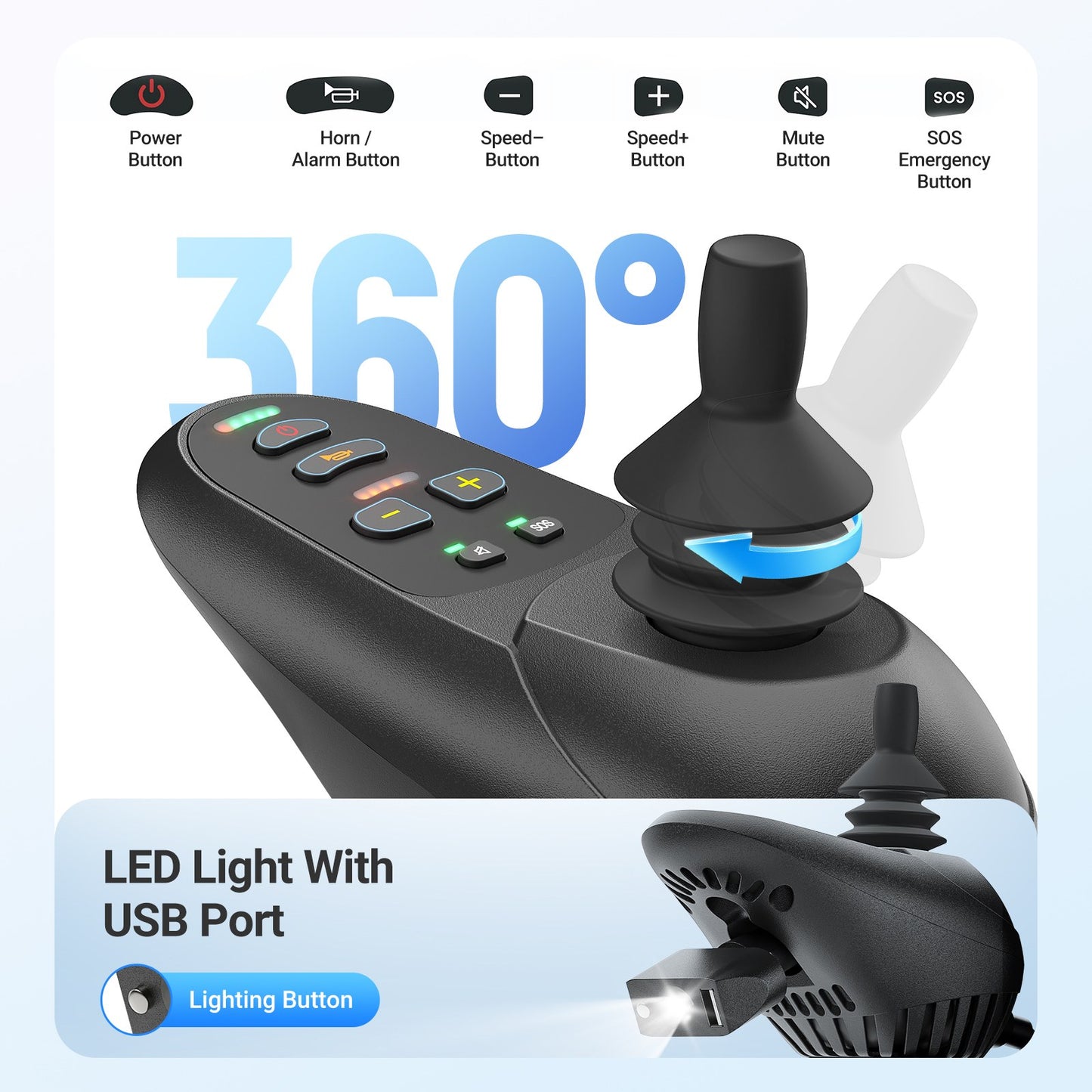 Verpal Upgrade Airline-Approved Lightweight Folding Electric Wheelchair