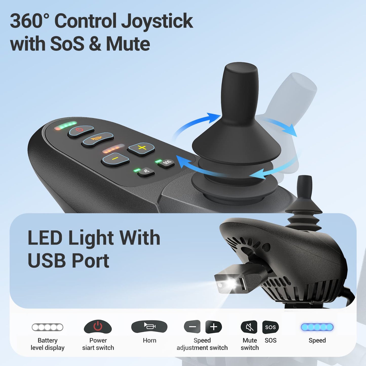 Verpal Upgrade Airline-Approved Lightweight Folding Electric Wheelchair