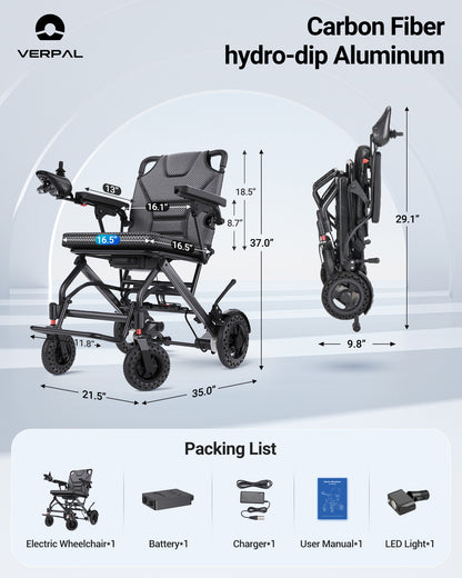Verpal Airline Approval Lightweight Electric Wheelchair A406