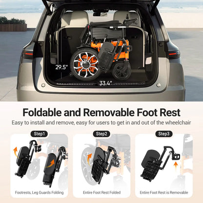 Verpal 160° Adjustable Backrest Reclining Electric Wheelchair E310S