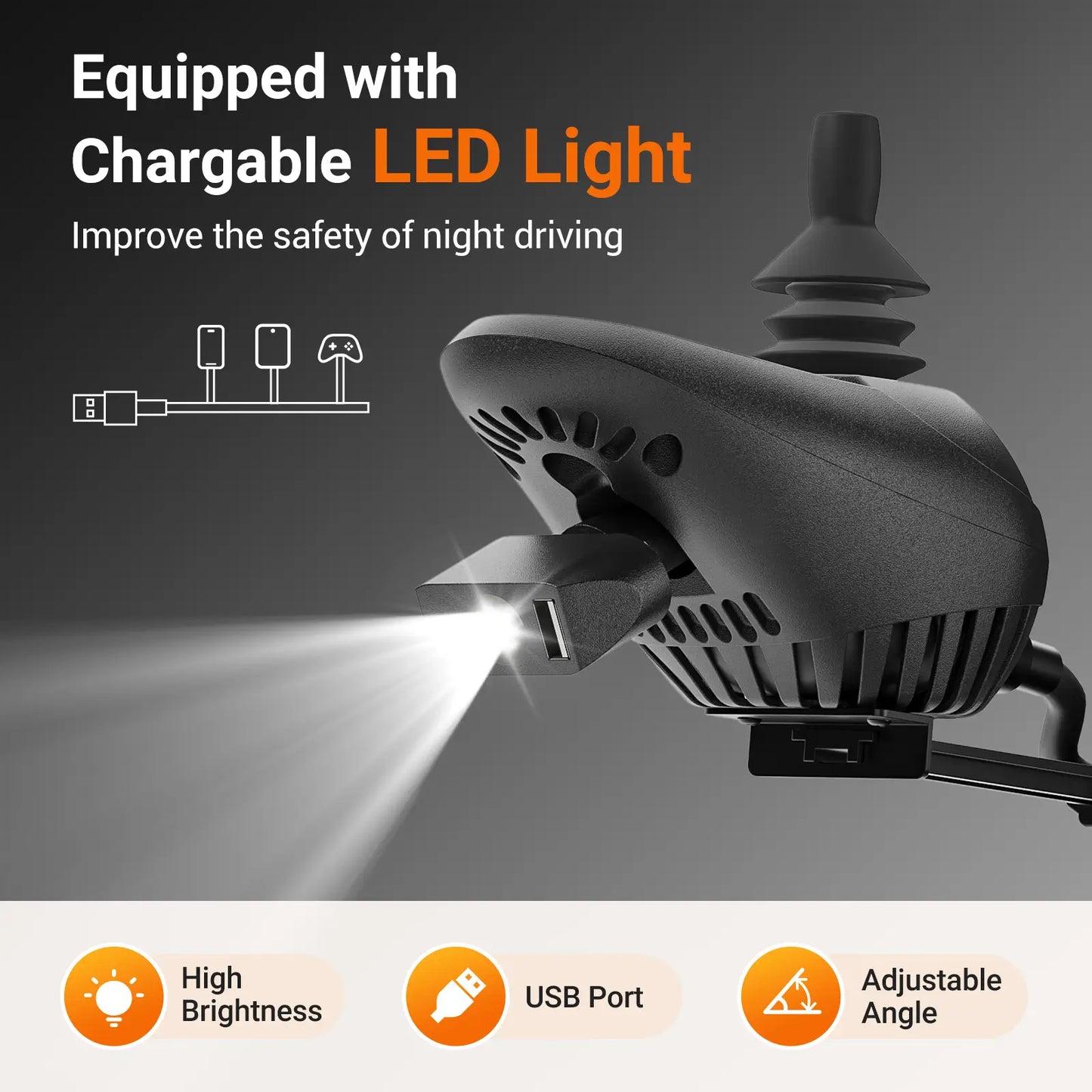 Verpal 160° Adjustable Backrest Reclining Electric Wheelchair E310S